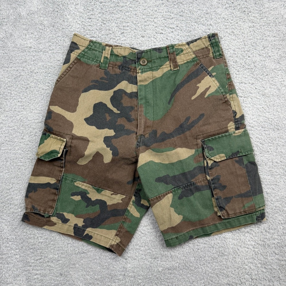 Rothco BDU Shorts Mens S Green Camo Cargo Combat Tactical Military 90s‎ Y2K VTG
